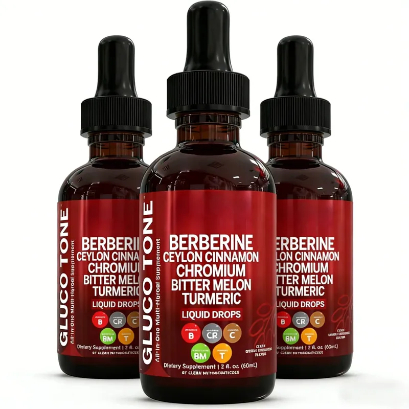 Berberine Liquid Drops with Ceylon Cinnamon Bitter Melon Chromium Gymnema for Blood Sugar Glucose Metabolism Support 60ml