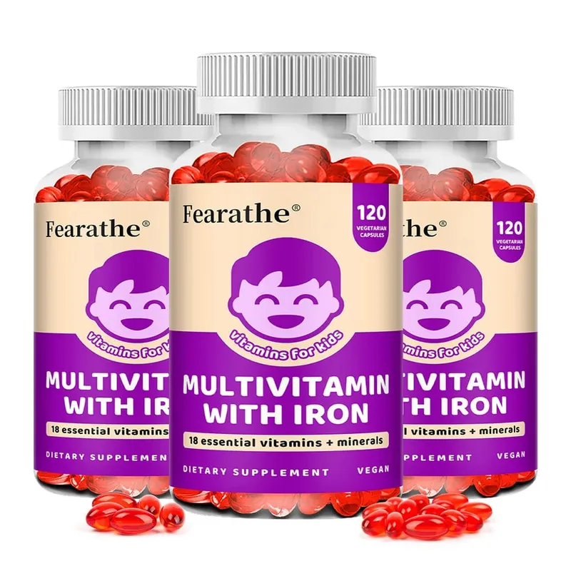 Kids Multivitamin Capsules - A C D3 K Zinc & B-Vitamins Nutritional Supplement for Growth Energy Immunity & Body Wellness