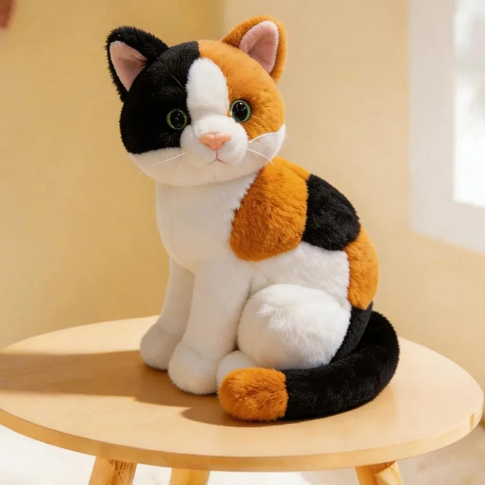 Plush Material Animal Body Pillow 10inch Soft Texture Poultry Throw Pillows Cute Design Cat Pattern Animal Cushion Doll Toys