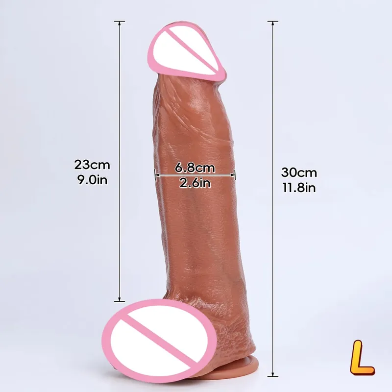 3ขนาดสมจริงXXLหนาอวัยวะเพศชายซิลิโคนDildoอวัยวะเพศชายช่องคลอดMasturbationดูดถ้วยDickผู้หญิงAnal Sex Toys 18