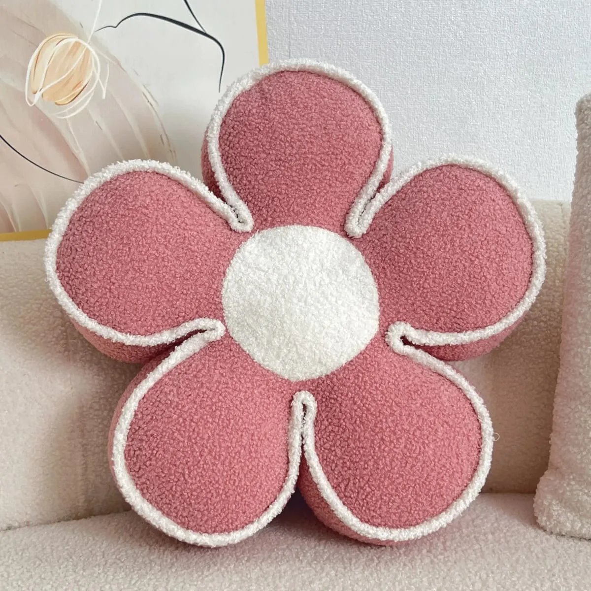 PP Cotton Filled Sunflower Pillow Flower Petal Shape Sofa Cushion Headrest Backrest Pad Living Room Bedroom Bay Window Decor — image 15