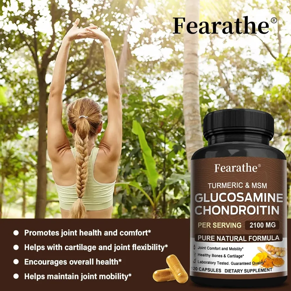 Glucosamine Chondroitin MSM Capsules 2100mg Support Joint Mobility Cartilage Flexibility Health Back & Knee Comfort