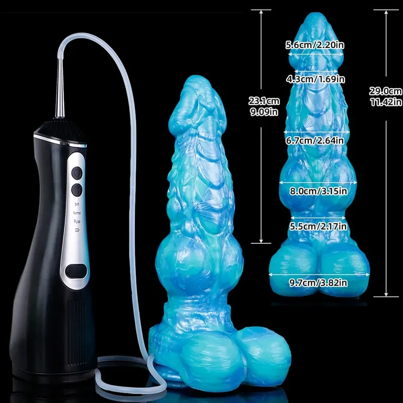 Silicone Electric Squirting Fantasy Dildos with Suction Cup Prostate Massager Ejaculating Penis Sex Toys For Women Men