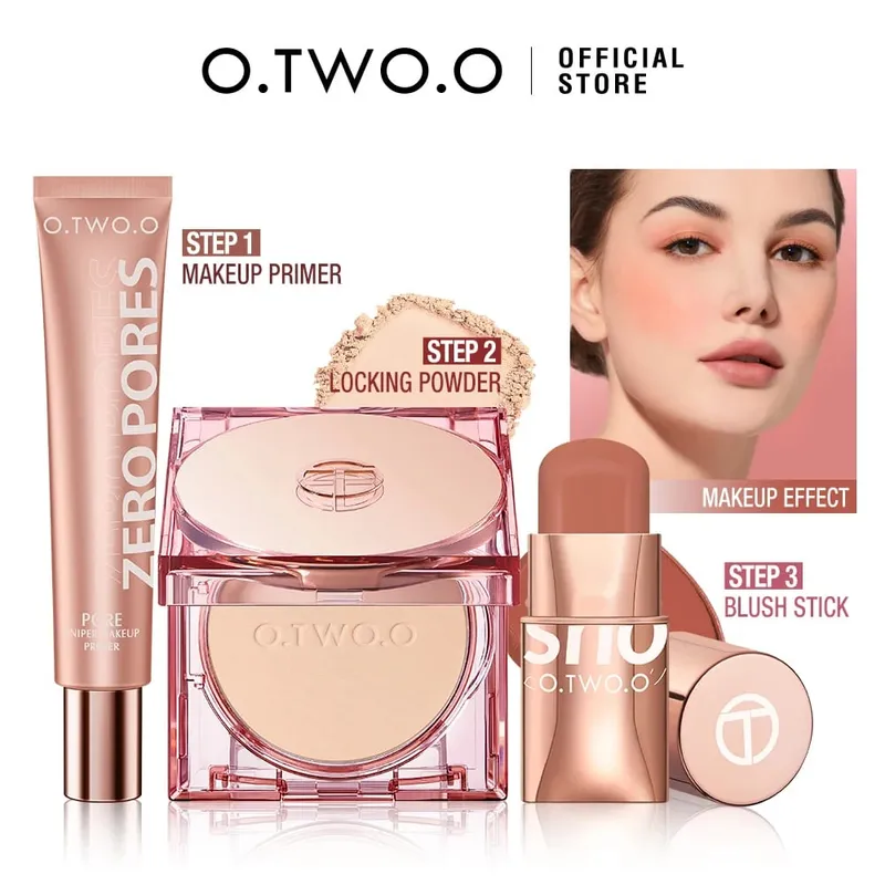 O.TWO.O 3pcs Makeup Set 3 In 1 Lipstick 