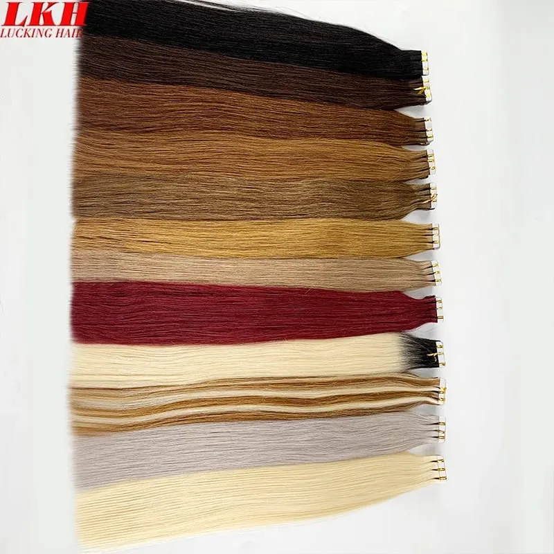 Double Drawn European Wholesale Tape in Extensions Invisible Cuticle Aligned Remy Tape in Hair Extensions 100% Human Hair — image 7