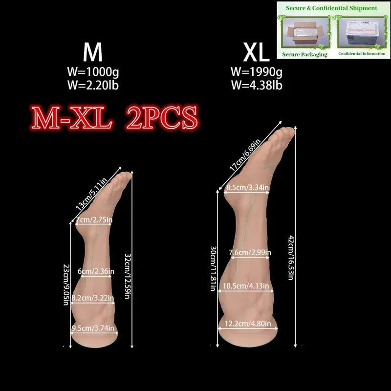 Huge Foot Fist Anal Plug Dildo BDSM Anal Plug Butt Plug Dilator Expander Huge Butt Anal Training Adult Sex Toy For Women Men 1