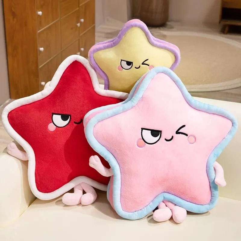 Five Pointed Star Plush Pillow 40/60cm Stuffed Cushion Squishy Sofa Cushion Adorably Home Decor Toys Creative Birthday Gifts