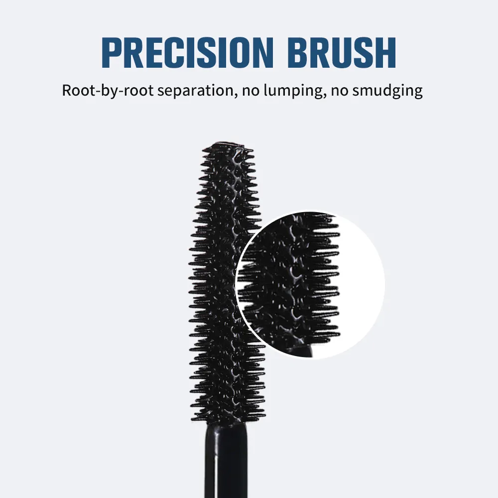 Mascara Hypoallergenic Waterproof Long Lasting Volume Curling No Smudge For Sensitive Eyes With Eyelash Curler Daily Eye Makeup