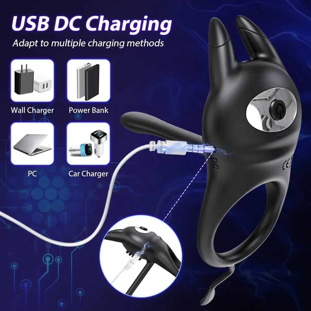 Vibrating Penis Ring Sex Toys for Couples Men Male Penis Massager Delay Ejaculation Cock Ring Clitoral G Spot Stimulation 18+