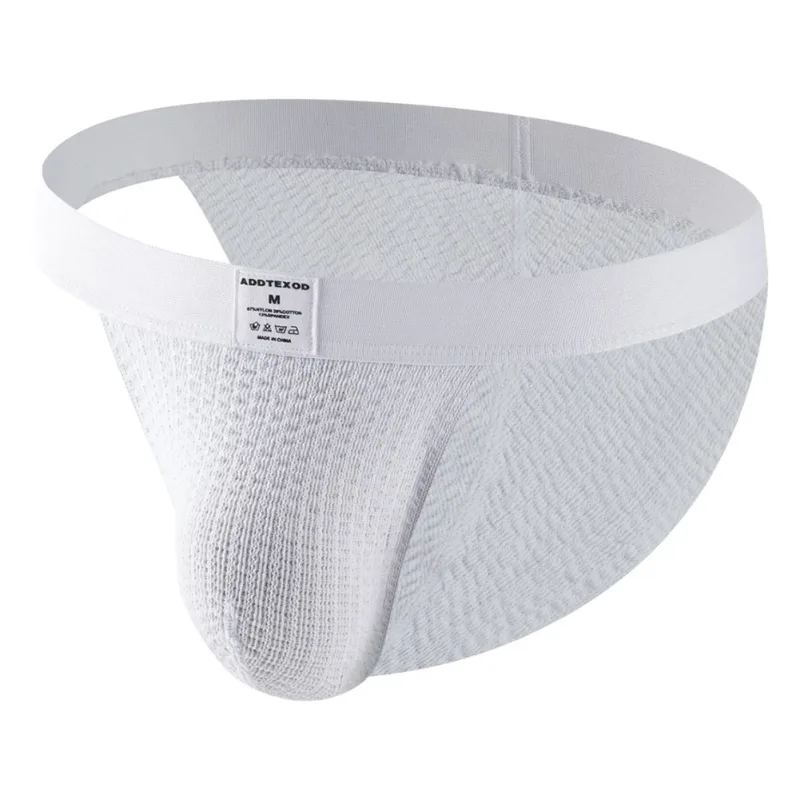 Men Woven Mesh High Fork Brief Adult Underwear Breathable U Pouch Elastic Soft G-string Thong Unisex Panties Men's Underpants — image 11
