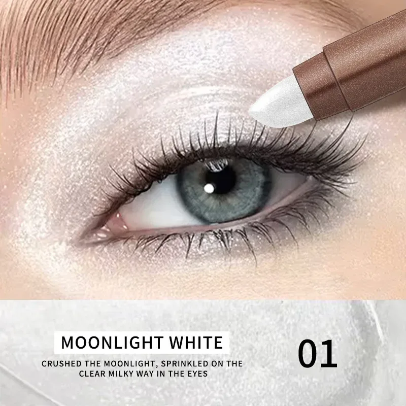 Double Head Waterproof Eyeshadow Sticks Long Lasting High Pigmented Shimmer Glitter Neutral Brown Eyeshadow Pencil Crayon Makeup