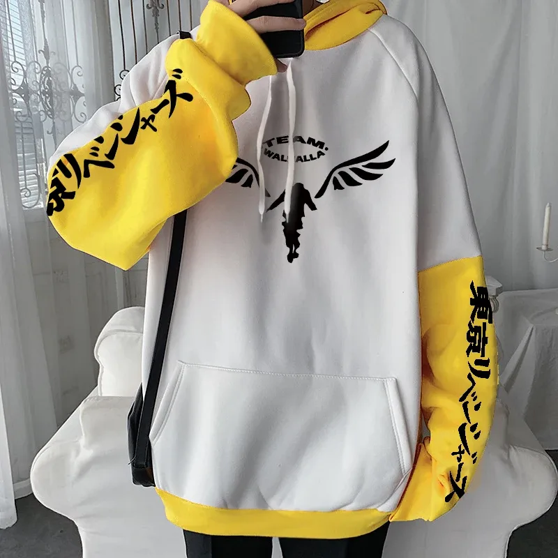 Hot Tokyo Manji Gang Manga Tokyo Revengers Japanese Anime Women Sweatshirt Winter Goth Aesthetics Clothes Fake Two Piece Hoodies — image 2