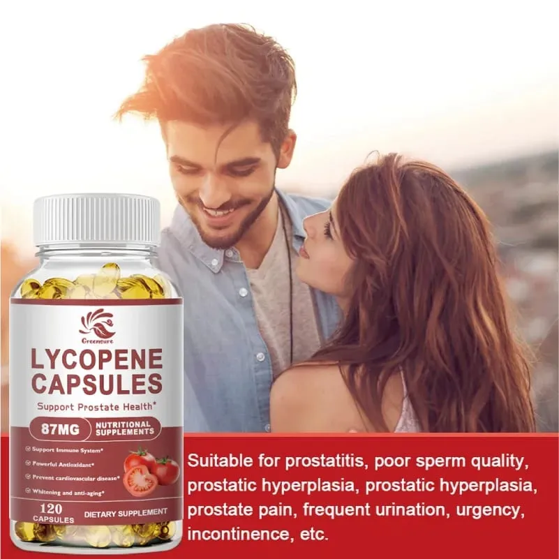 Capsules de lycopène, extrait de tomate, protège la prostate, augmente la force physique, supplément énergétique, améliore l'immunité — image 5