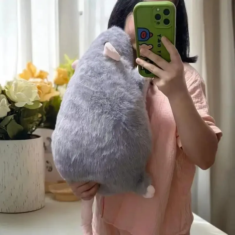 Soft Oversized Animal Figure Cute Simulation Big Mouse Plush Toy Pillow Birthday Gift 1Pcs 35/50/90cm Cartoon Flower Branch Rat