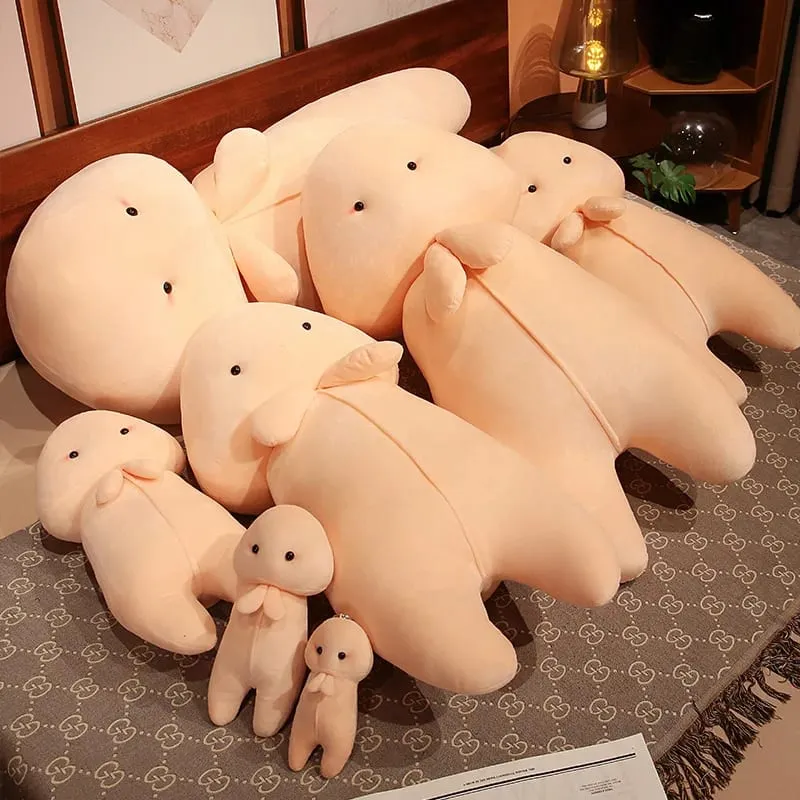 1pc Cute Penis Plush Pillow Wings Pink Long Plushie Human Figured Bolster Sexy Men's Gift — image 8
