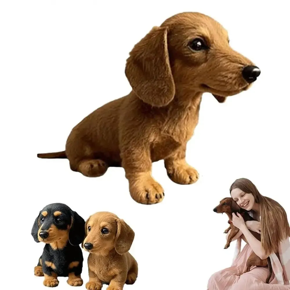 Brinquedo de pelúcia de cachorro macio imita movimento natural simulação imitar pelúcia bonito realista animais de pelúcia para suporte emocional