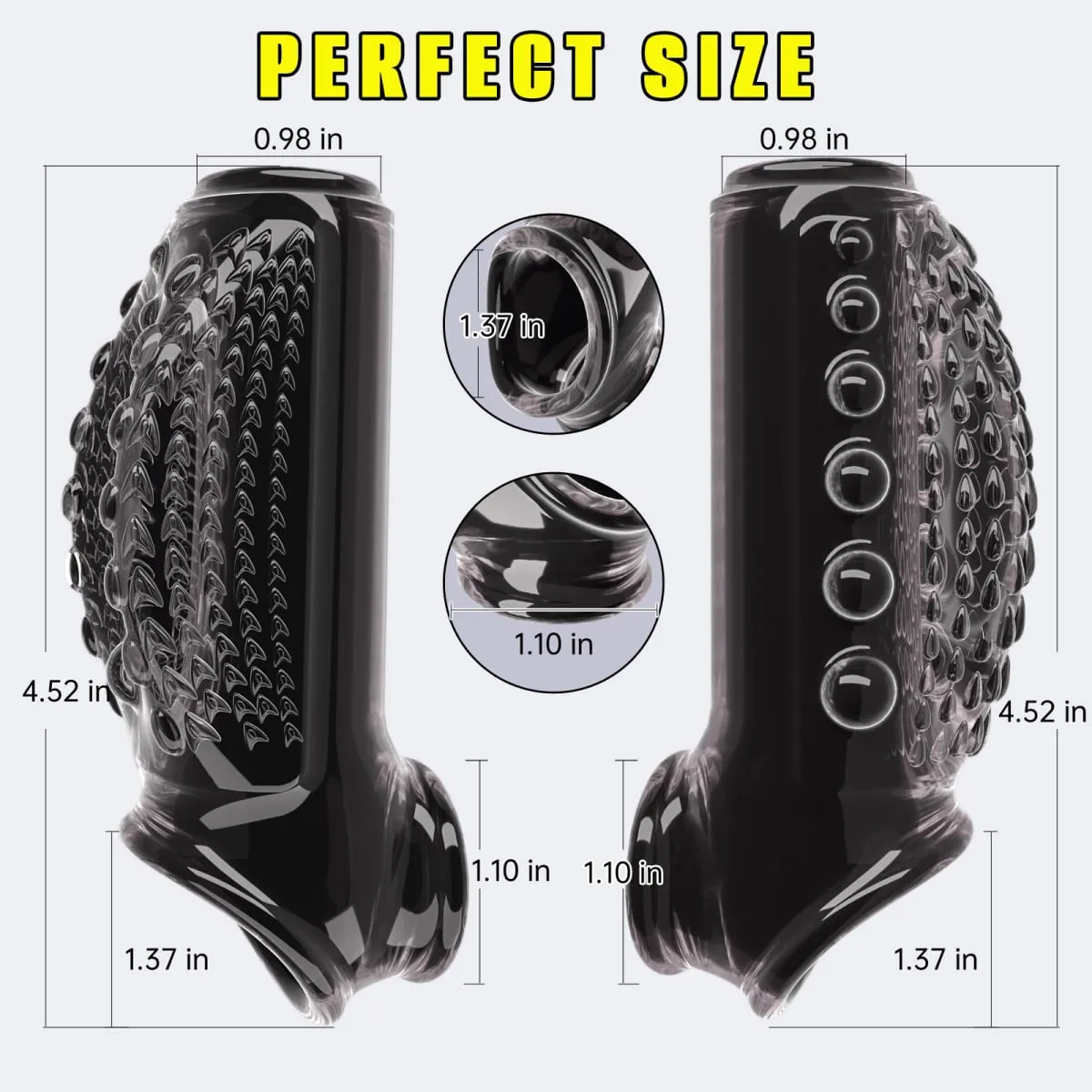 Men Penis Extender Sleeve Reusable Comdom Delay Ejaculation Penis Sleeve Dick Male Dildo Sex Toys for Men Adult 18+ Erotic Goods