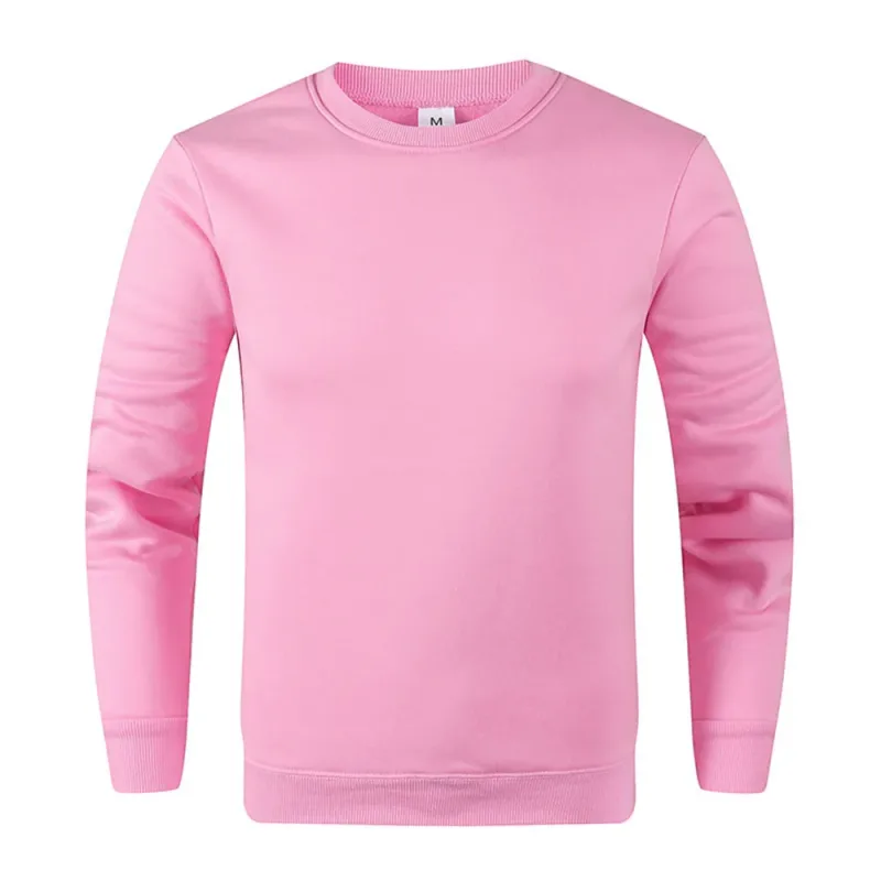 Sweat-shirt à manches longues pour hommes et femmes, pull basique décontracté, couleur unie, printemps automne, sport, Techwear