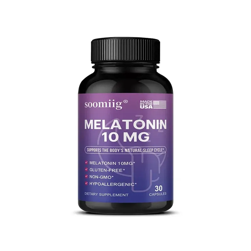 Melatonin 10mg Gummies & Capsules 30/60/120pcs - Fall Asleep Naturally Fight Insomnia Support Immunity & Improve Rest Quality