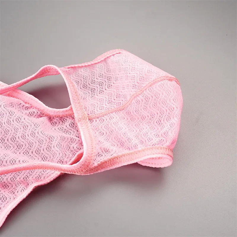 Ultra Thin Strap Mesh Nylon Briefs for Men Bulge Pouch Low Rise Breathable Male Underwear Sexy Plus Size Panties S-XL — image 6