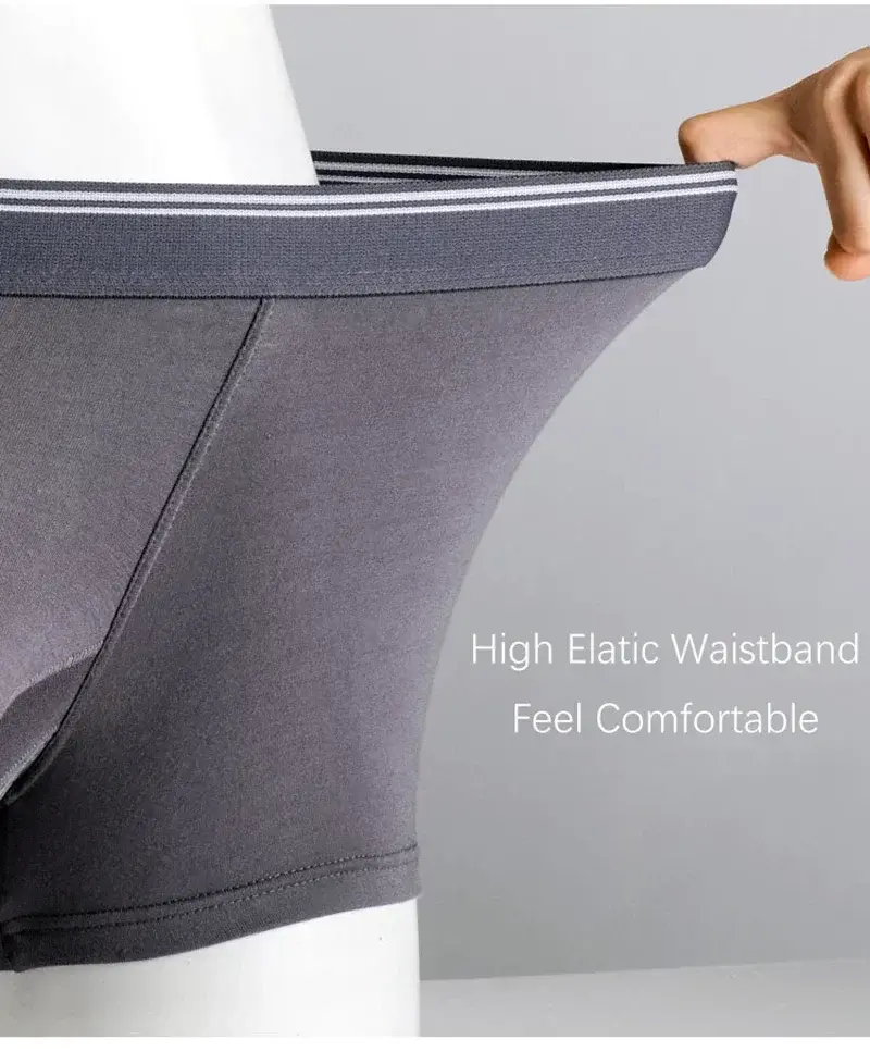 Plus Size Men's Sexy Separate Penis Pocket Boxer Shorts Breathable Men Underwear Panties Modal Mens Elephant Nose Underpants
