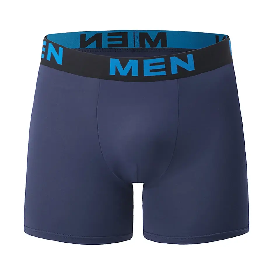 Bộ 7 món Đồ lót nam dài màu trơn bốn mùa, Đồ lót thể thao thời trang, Quần góc phẳng cỡ lớn