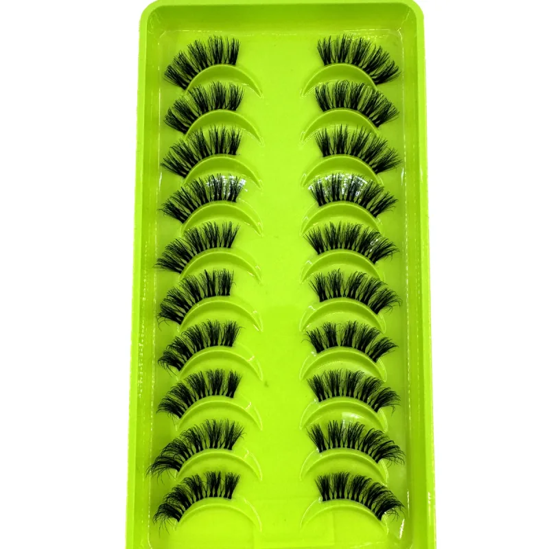 Black Eyelashes 10 Half Lashes Soft Natural Cat Eye Lashes Makeup Tool Extension Fluffy Faux Cils back-to-school season