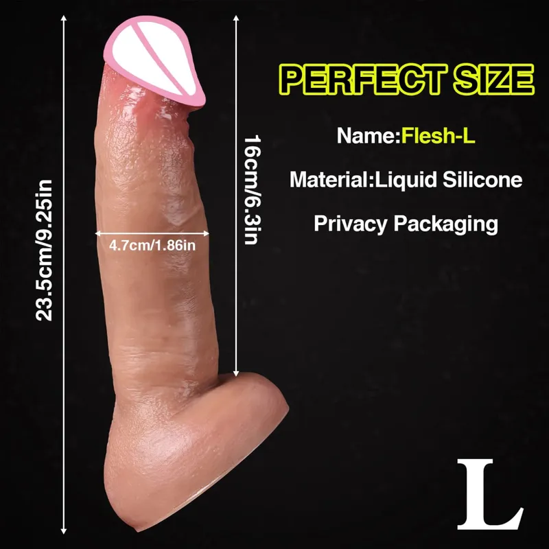 Pas cher peau douce sensation réaliste épais gode gay masturbateurs Silicone Dick grande ventouse pénis Plug Anal Sex Toy pour hommes femmes