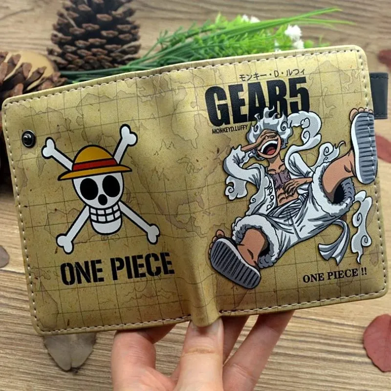 ONE PIECE Anime Luffy Bank Card Holder Wallets for Men Male PU Leather Credit Cardholder Case Purse Small Slim Thin Smart Wallet