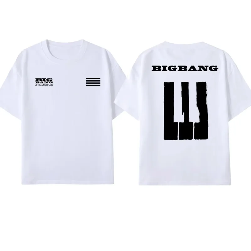 Bigbang 20-årsjubileumskonsert T-shirt G-Dragon fans Kortärmad unisex kvinnor Andas svettabsorberande t-shirt herrhuvtröjor