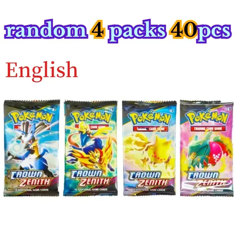 楽しい 40 ピースポケモンカードパック 4 セット日月バイオレット 151 英語トレーディングカードグッズおもちゃハロウィンギフトファンタジー SF