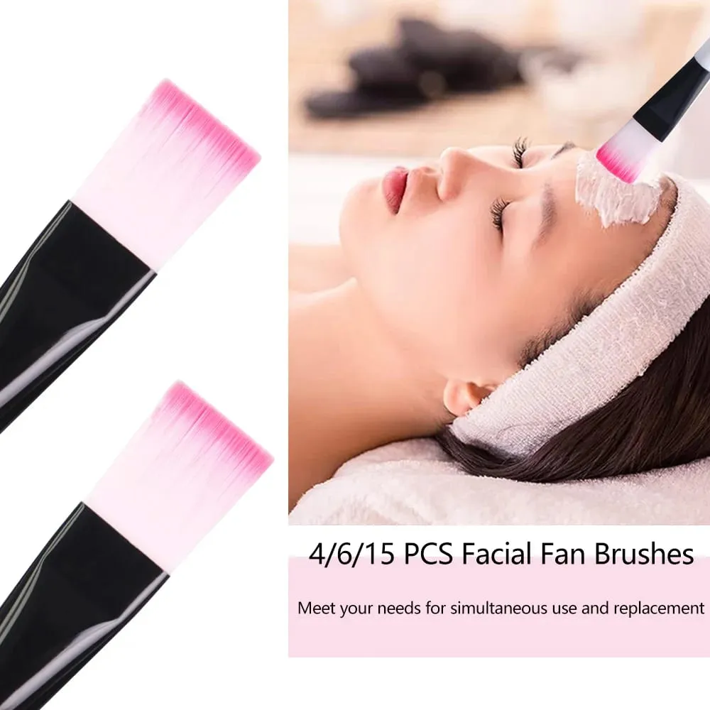 10PCS Facial Fan Mask Brushes Face Mask Applicator Tool Makeup Brushes For Esthetician Women DIY Facial Mask Cosmetic Tools — image 3
