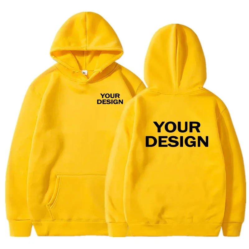 Customized printed men's and women's hoodies, loose casual solid color hoodies, personalized street long sleeved sweatshirts — image 5