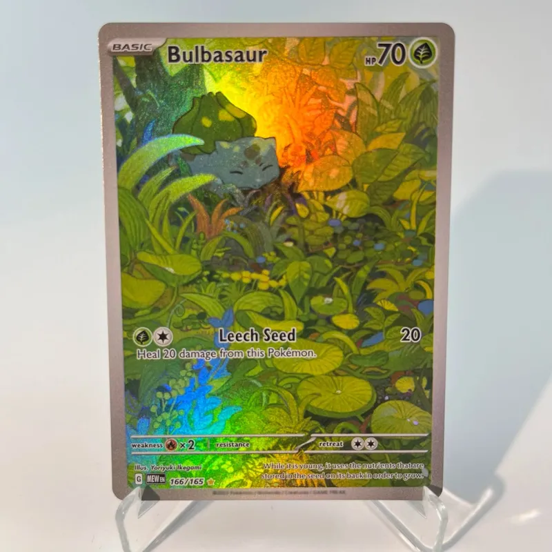 Pokémon 151 PKM Cards PTCG3-D Bulbasaur Squirt Rainbow Gengar ex Holographic Ex GX Rare Collection Battle Toys Gifts for Hobbies