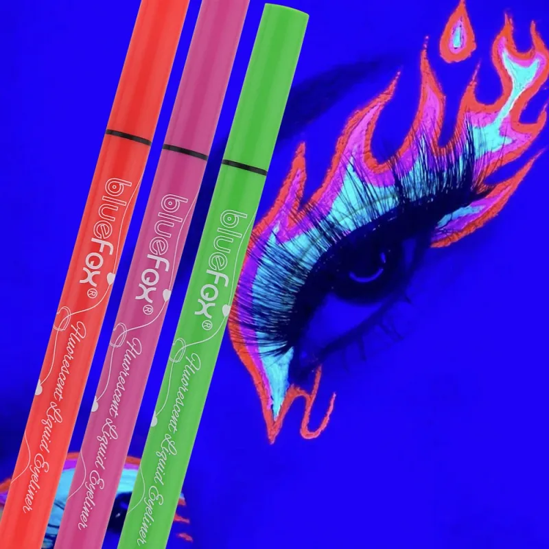 6Pcs Neon Fluorescent UV Glow Eyeliner Waterproof Long Lasting Colorful Liquid Eye Liner Rave Party Halloween Makeup Tools