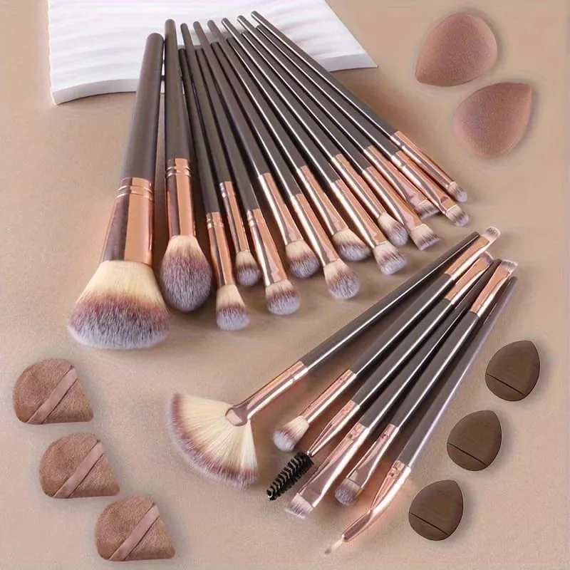 28pcs Ultimate Makeup Brush Set with Large Powder Blush Contour Foundation Concealer & Eyeshadow Brushes - Includes Water Dr — image 4