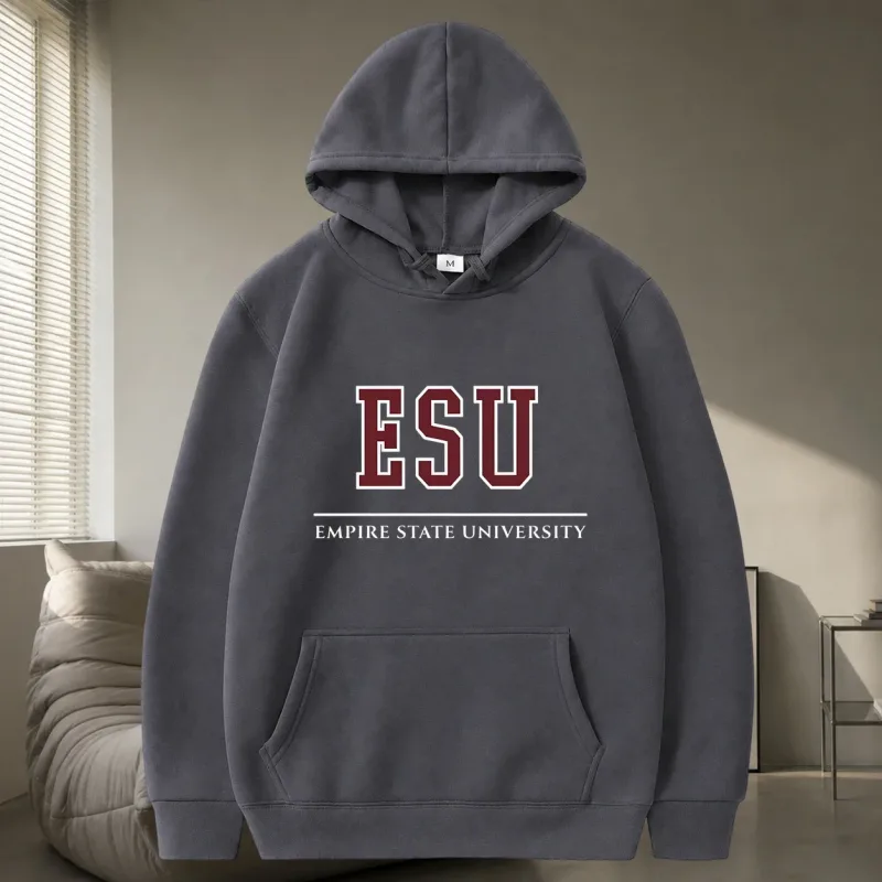 ESU Empire State University Hoodie Sweatshirt Brand New Day Merch Peter Hoodies Unisex Spring and Summer Long Sleeve