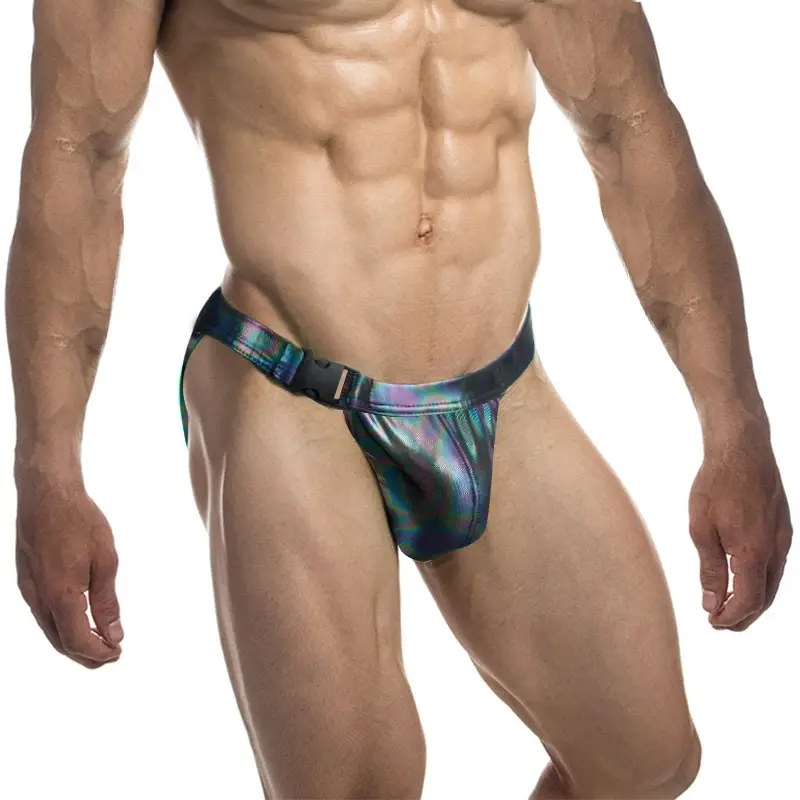 Leather Sexy Gay Male Bikini Men Underwear Brief and Swimwear All in One. You Can Use It As An Underwear or Swimwear,Up To You.