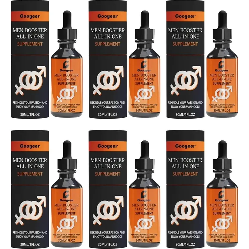Googeer Men Booster All-in-One Supplement Drops with Maca Root Extract and Kudzu Root Extract for Energy Relaxation 30 ML