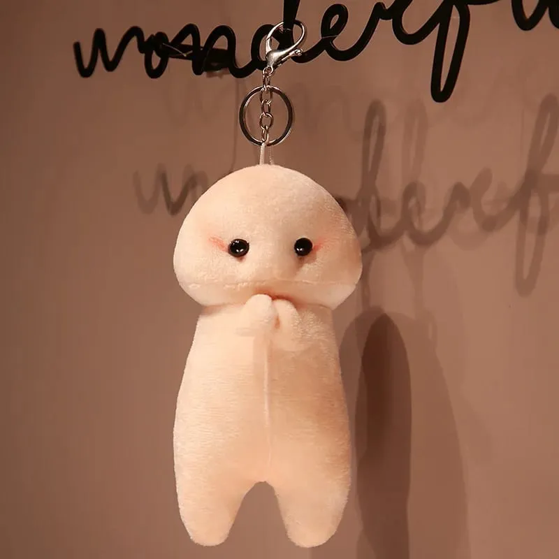 1pc Cute Penis Plush Pillow Wings Pink Long Plushie Human Figured Bolster Sexy Men's Gift