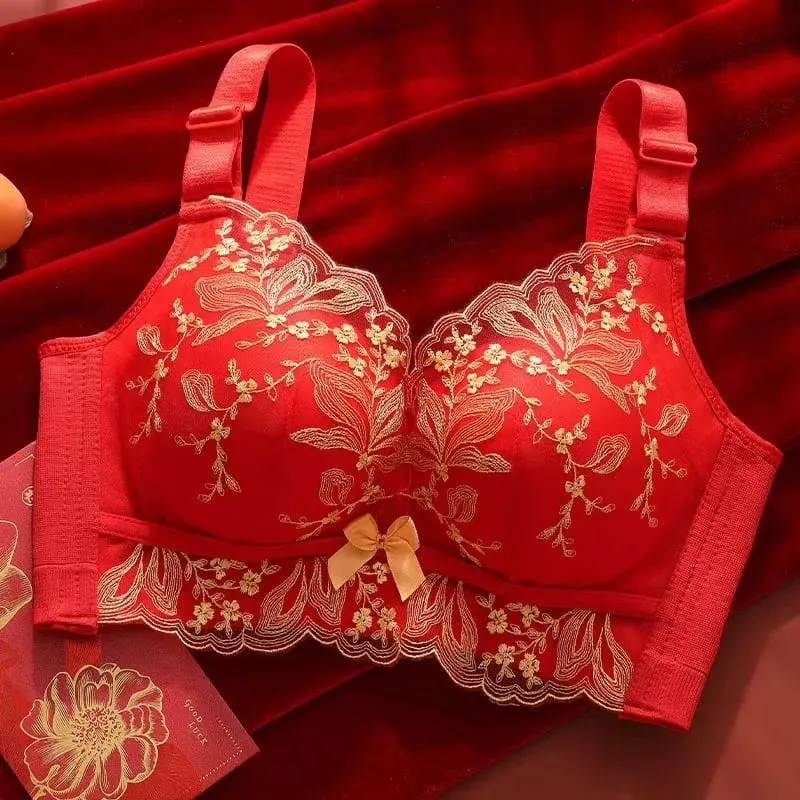 Soutien-gorge Sexy en dentelle, Push Up, doux, petit sein, Anti-affaissement, sous-vêtements pour femmes, Lingerie réglable