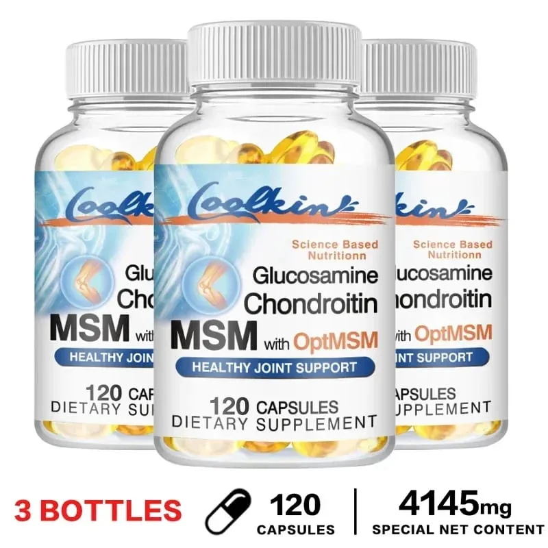 Glucosamine Chondroitin MSM with OptiMSM - Helps Maintain Healthy Joint Function and Mobility Protecting Cartilage Tissue