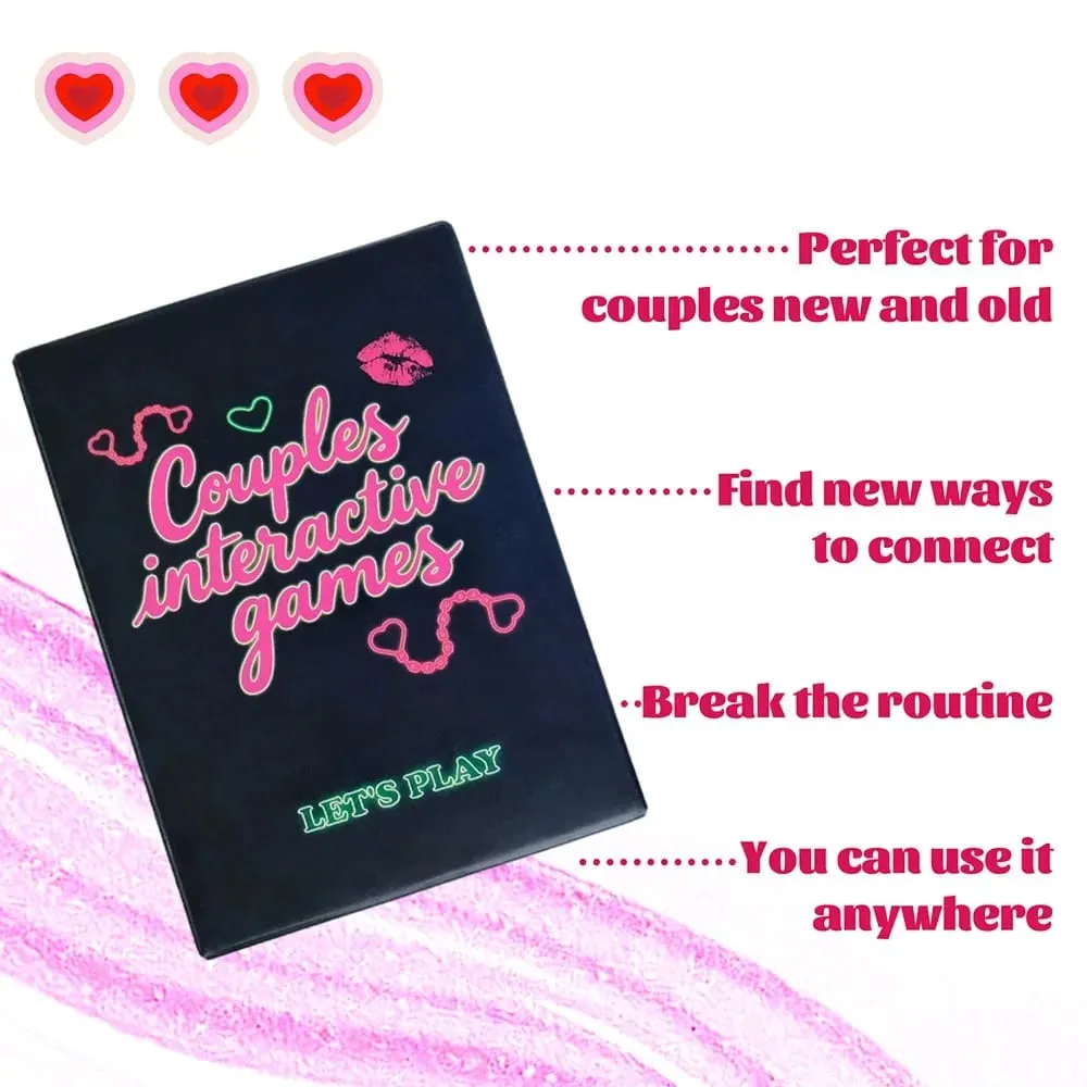 50PCS Sexual Couple Game Card Flirty Interactive Date Night Game Love Q&A Challenge Card Set Romantic Valentine's Day Gift