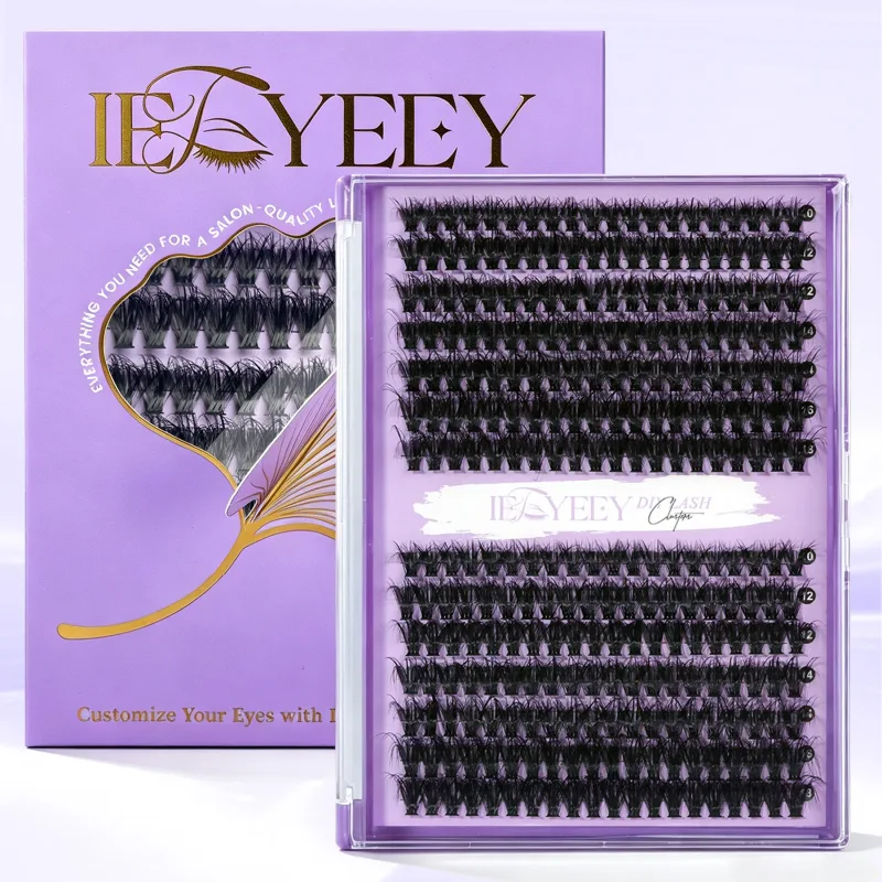 5D Volume Fluffy Lashes Clusters 50D-150D Natural Thick Mink Cluster Lashes 10-18mm Mixed Length DIY Eyelash Extensions