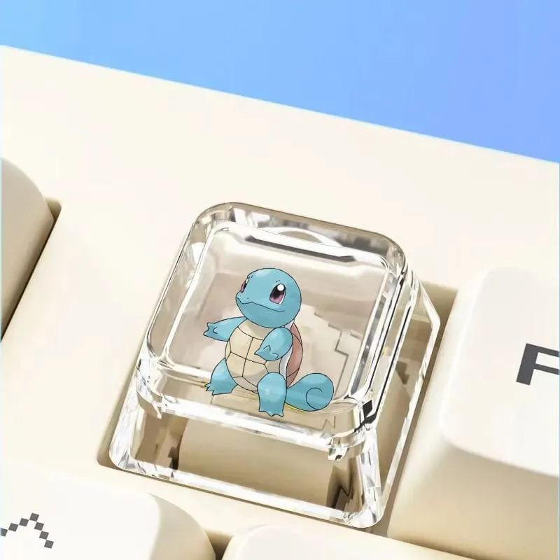 Cross mechanical keyboard personalized anime keycap single Charmeleon Blastoise Eevee transparent cartoon keycap