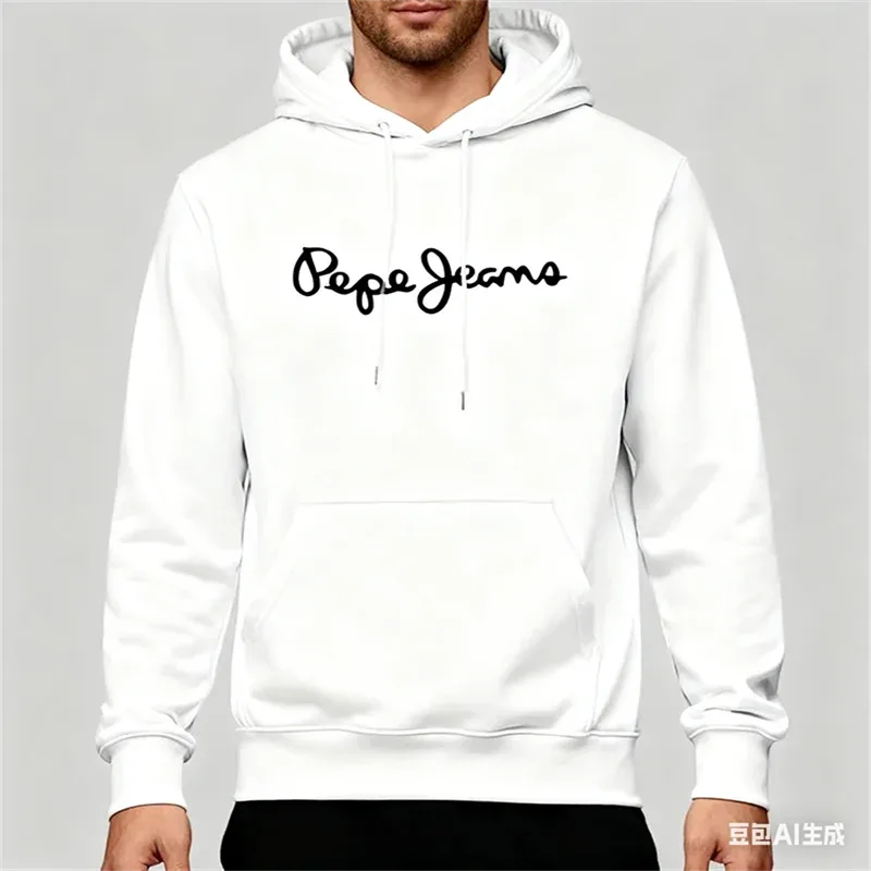 Casual Men's Hoodie 3D Simple Letter Printed Polyester Long Sleeve Tops Outdoor Street Cool Spring And Autumn Hoodies Sweatshirt