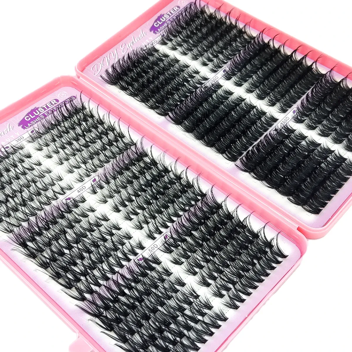 36 row fluffy eyelash bundle left and right eyelashes extended 30-100D independent eyelashes cat eye eyelash extension