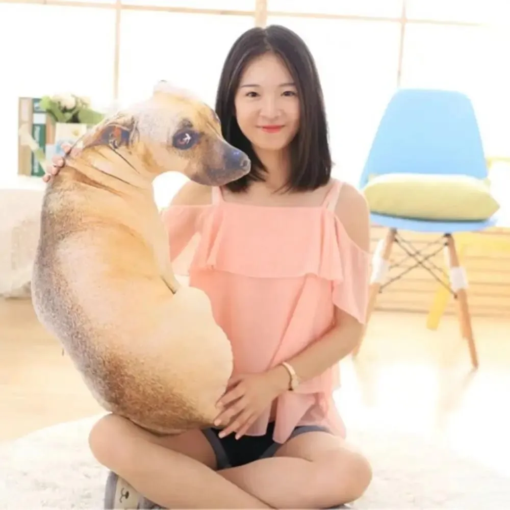 Hound 3D Lifelike Animal Throw Pillow Soft Dog Pillow Creative Cushion Home