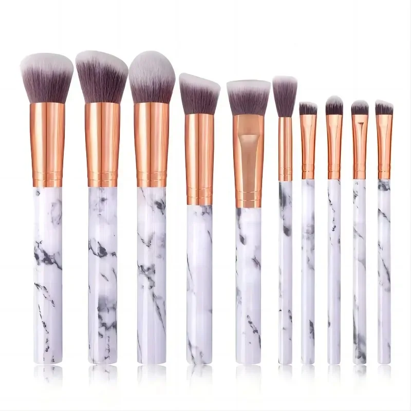 Set Berus Mekap Biru 12Pcs Berus Bedak Asas Profesional Blending Blush Blush Concealer Berus Bulu Gentian Sintetik — image 11