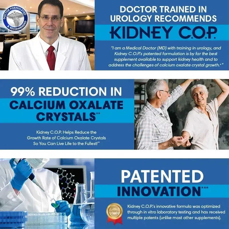 Kidney COP Calcium Oxalate Protectant - It Helps Prevent The Recurrence of Kidney Stones Promotes Healthy Kidney Function
